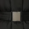 Veste de ski oversize imperméable à ceinture, couleur noire Veste de ski oversize imperméable à ceinture, couleur noire