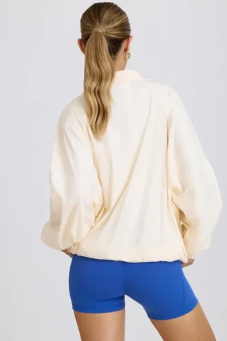 Veste de survêtement oversize en blanc