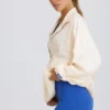 Veste de survêtement oversize en blanc Veste de survêtement oversize en blanc