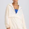 Veste de survêtement oversize en blanc Veste de survêtement oversize en blanc