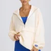 Veste de survêtement oversize en blanc Veste de survêtement oversize en blanc