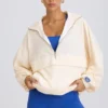 Veste de survêtement oversize en blanc Veste de survêtement oversize en blanc