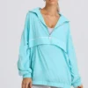 Veste de survêtement oversize en bleu aqua Veste de survêtement oversize en bleu aqua