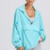 Veste de survêtement oversize en bleu aqua Veste de survêtement oversize en bleu aqua