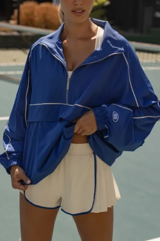 Veste de survêtement oversize en bleu cobalt