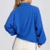 Veste de survêtement oversize en bleu cobalt Veste de survêtement oversize en bleu cobalt