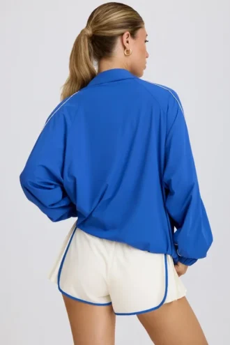 Veste de survêtement oversize en bleu cobalt