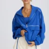 Veste de survêtement oversize en bleu cobalt Veste de survêtement oversize en bleu cobalt