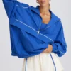 Veste de survêtement oversize en bleu cobalt Veste de survêtement oversize en bleu cobalt