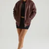 Veste en simili cuir Maple, marron