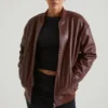 Veste en simili cuir Maple, marron