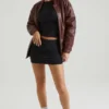 Veste en simili cuir Maple, marron