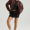 Veste en simili cuir Maple, marron