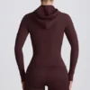 Veste mi-couche à capuche Soft Active, couleur chocolat Veste mi-couche à capuche Soft Active, couleur chocolat