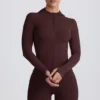 Veste mi-couche à capuche Soft Active, couleur chocolat Veste mi-couche à capuche Soft Active, couleur chocolat