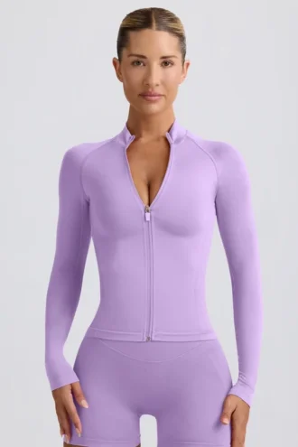 Veste zippée Define Luxe en lilas