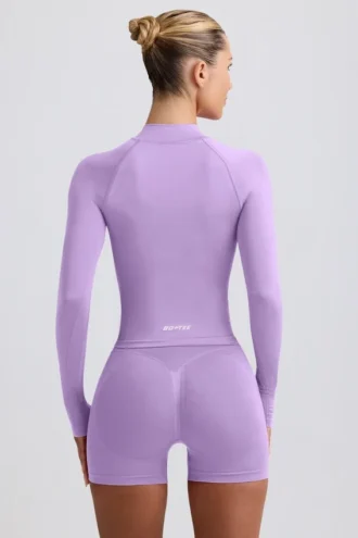 Veste zippée Define Luxe en lilas
