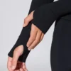 Veste zippée à manches longues en noir Veste zippée à manches longues en noir