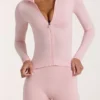 Veste zippée Soft Active en Blush Marl
