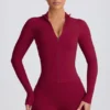 Veste zippée Soft Active en bordeaux