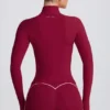 Veste zippée Soft Active en bordeaux