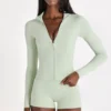 Veste zippée Soft Active en gris chiné