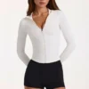 Veste zippée Soft Active en ivoire Veste zippée Soft Active en ivoire
