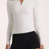 Veste zippée Soft Active en ivoire Veste zippée Soft Active en ivoire