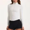 Veste zippée Soft Active en ivoire Veste zippée Soft Active en ivoire