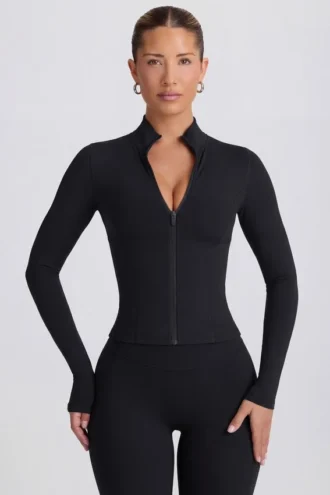 Veste zippée Soft Active en noir
