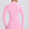 Veste zippée Soft Active en rose pâle Veste zippée Soft Active en rose pâle