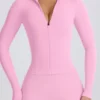 Veste zippée Soft Active en rose pâle Veste zippée Soft Active en rose pâle