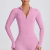 Veste zippée Soft Active en rose poudré Veste zippée Soft Active en rose poudré